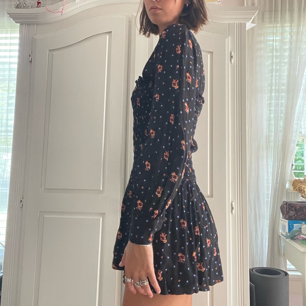 FREE PEOPLE long sleeve floral dress